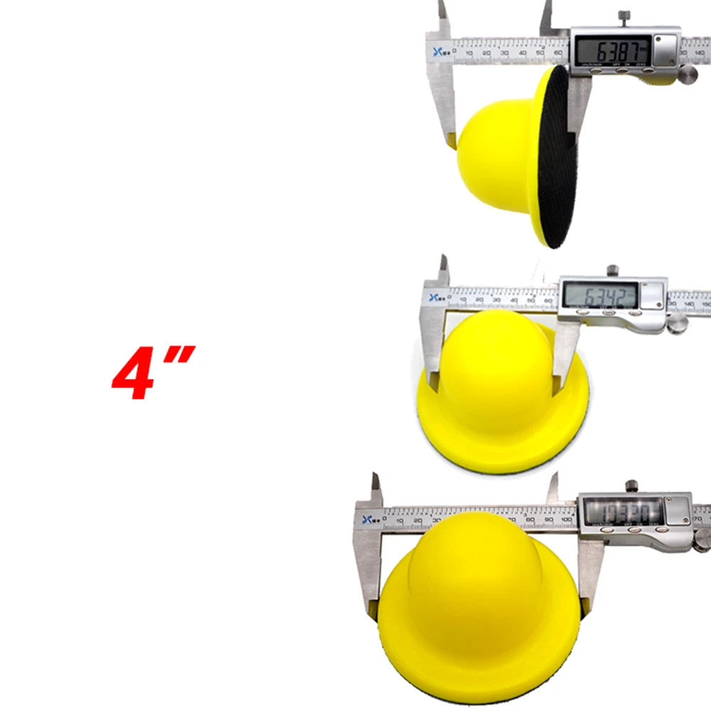 1" 1.2" 2" 3" 4" 5" Round Hand Sanding Blocks — PU Foam Hook & Loop Backing Pads for Sandpaper and Polishing