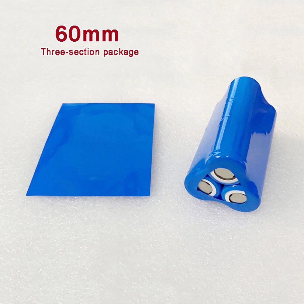 Blue PVC Heat Shrink Tubing for 18650 Battery Packs — Single to 4 - Cell - HomeDIYer