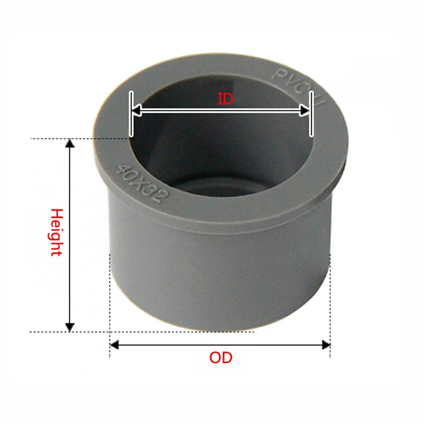 16-90mm PVC Water Supply Pipe Fittings Reducing Bushing Adapter Connector Joints