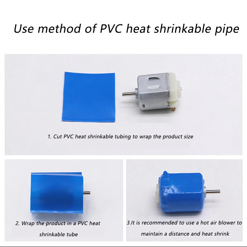 PVC Heat Shrink Tubing 2:1 Ratio – Flat Shrinkable Tube for Wire & Cable (7mm–23mm)
