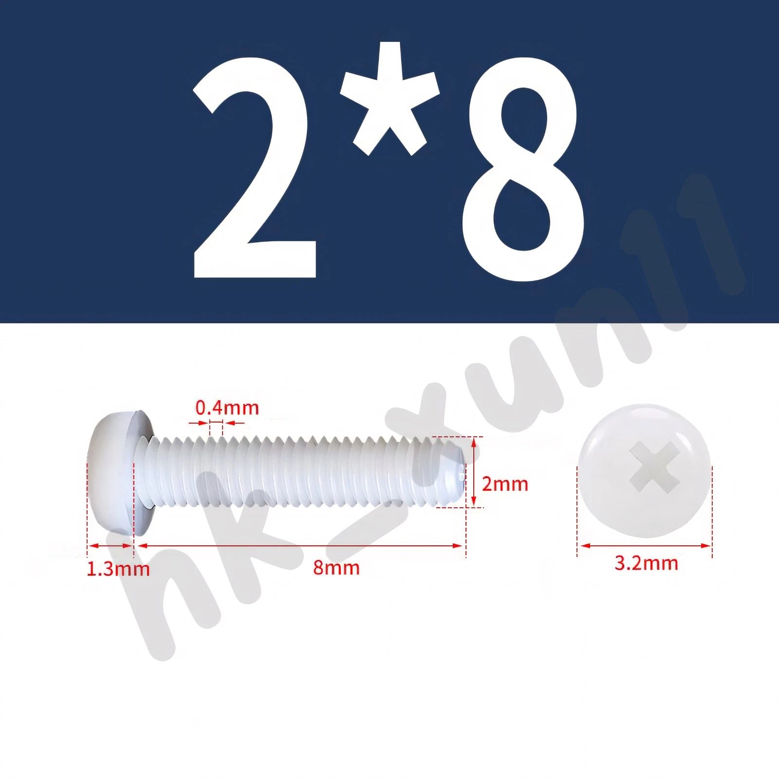 White/Black Nylon Phillips Machine Screws – M2 to M6, Plastic Round Pan Head Bolts