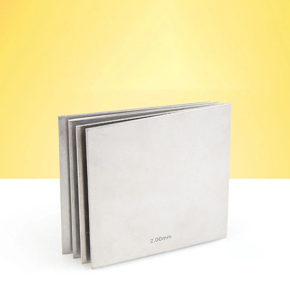 304 Stainless Steel Square Plate Thick 0.01-0.4mm Metal Polished Plate 100x100mm