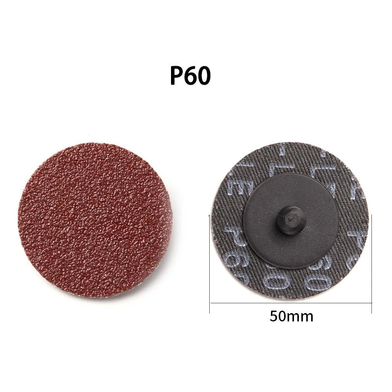 2‑Inch 50mm R‑Type Roll Lock Sanding Discs — 24 to 240 Grit Quick‑Change Abrasive for Die Grinders