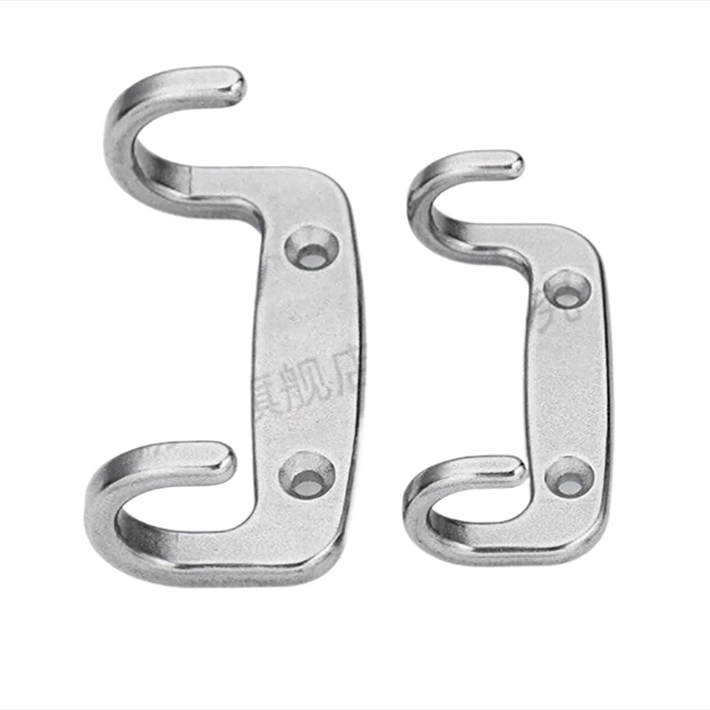 Stainless A2 Double Hook Coat Hooks Door Bathroom Bedroom Dress Clothes Hangers
