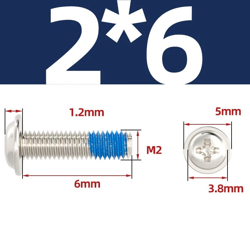 M2–M6 Flanged Button Head Screws – Carbon Steel, Phillips Drive, Nickel or Black Zinc Plated