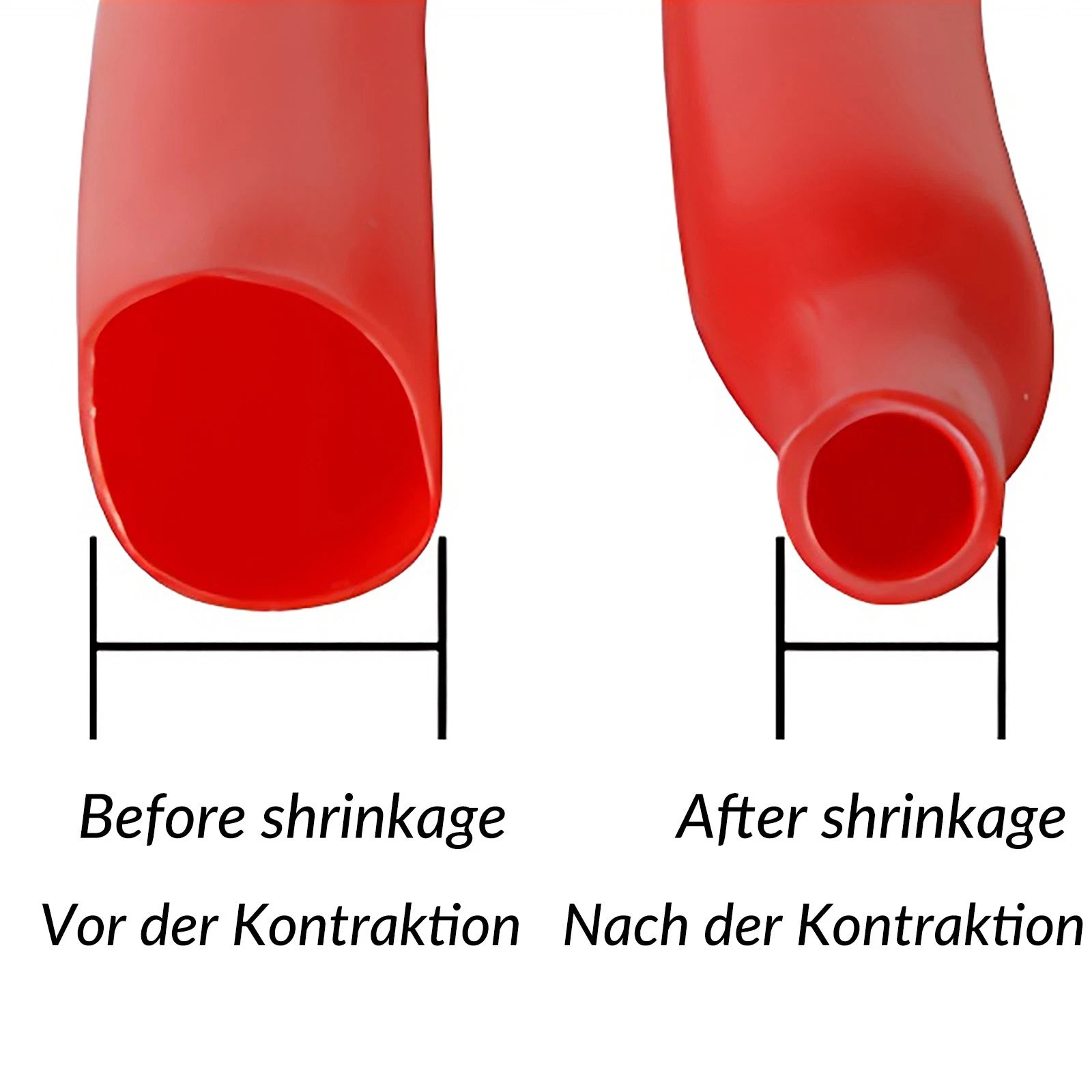 Heat Shrink Tubing 2:1 Ratio — Φ0.6mm to Φ210mm, 7 Colors, 1M per Piece