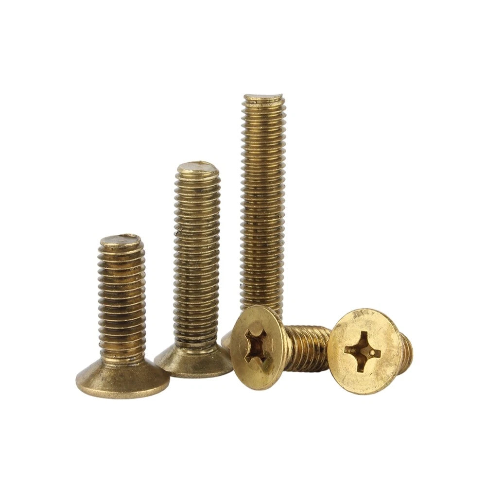 M2 M2.5 Brass Countersunk Phillips Machine Screws – Flat Head, 4mm to 12mm Lengths