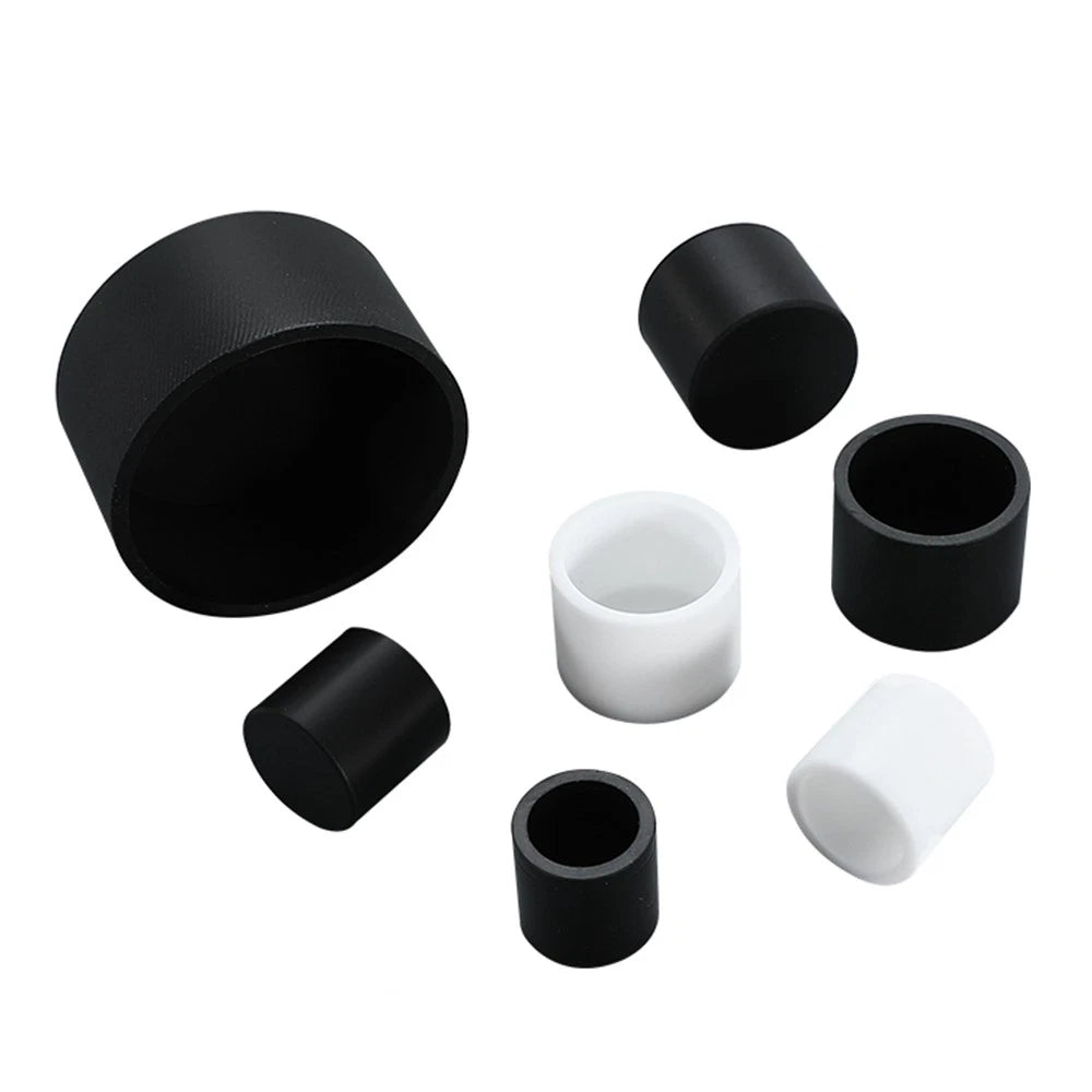 Silicone Rubber End Caps – 3mm to 80mm for Chair Legs, Screws, Tubes (Black / White)