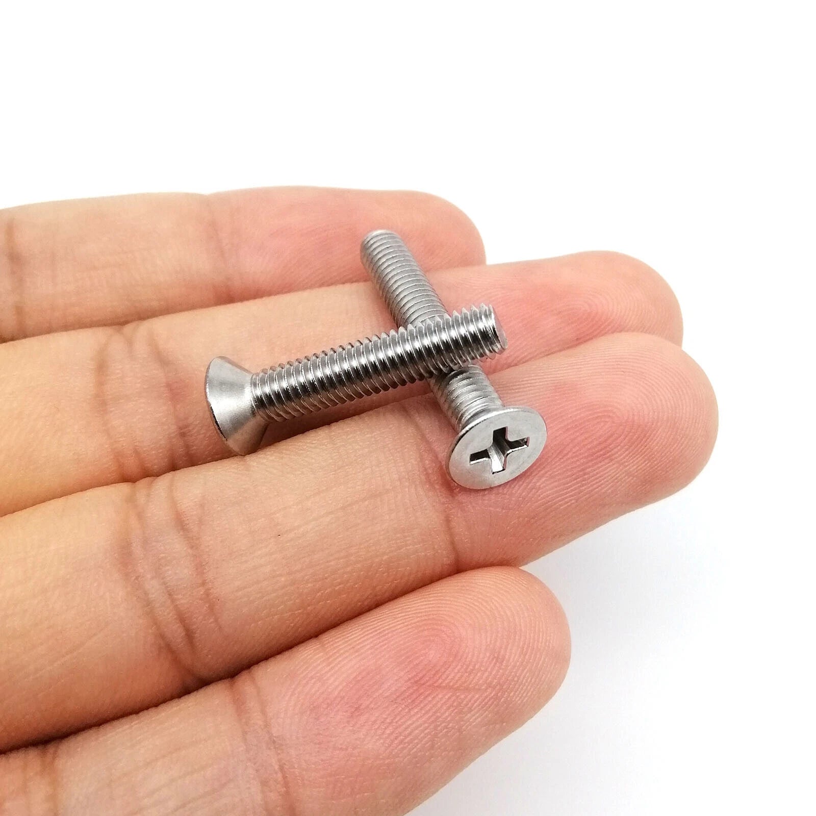 A2 Stainless Steel M5 Countersunk Flat Head Phillips Machine Screws DIN 965 — 6mm to 200mm