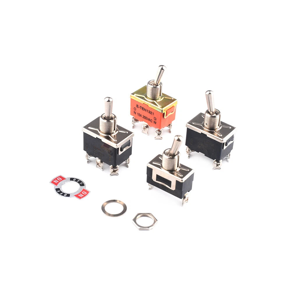 Heavy Duty Toggle Switch | ON-OFF ON-ON 2/3 Position SPST DPST DPDT | 5A–15A 250VAC | Car Dash Boat Panel
