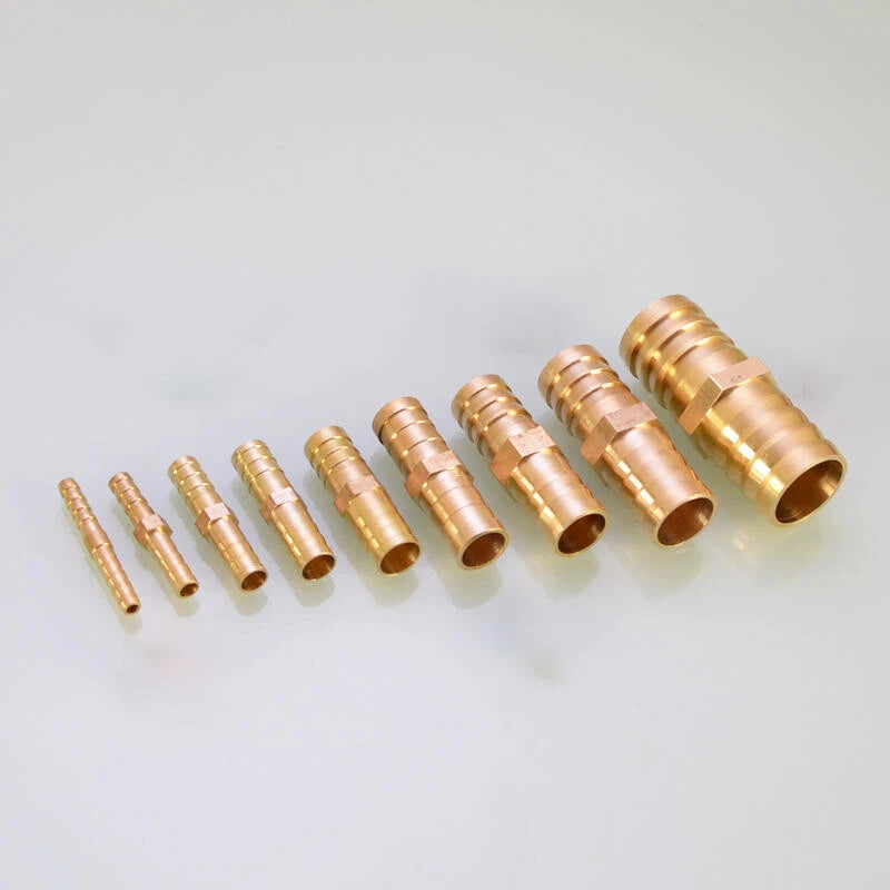 Brass Hose Joiner Straight Barb Splicer Connector Air Fuel Water Pipe Fittings