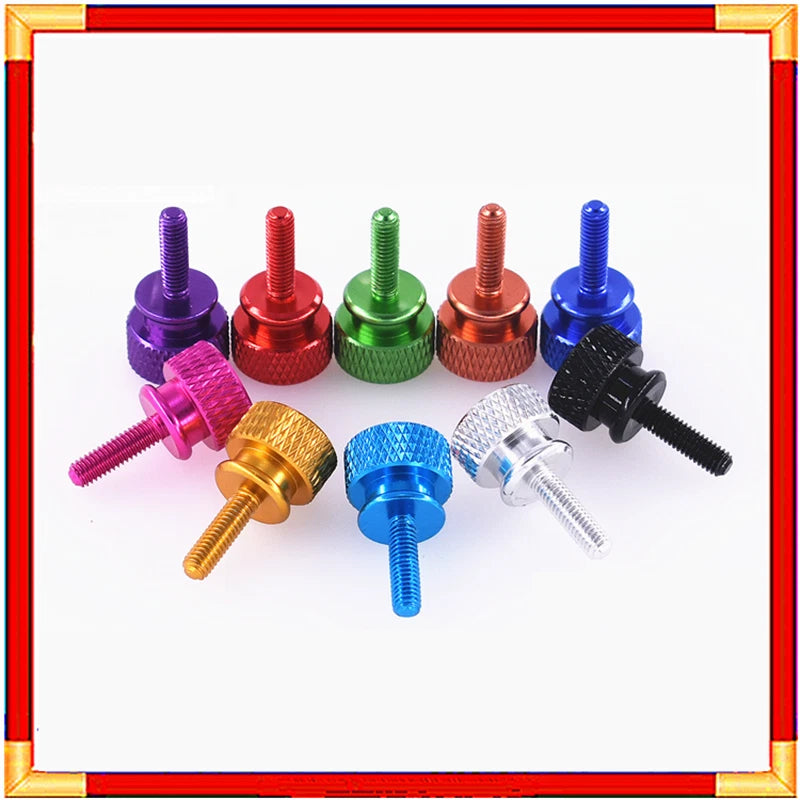 M3.5 Knurled Thumb Screws — Hand Tighten PC Graphics Card Screws, 10 Colors, 5 Lengths
