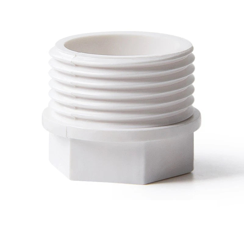 1 2" 3 4" 1" PVC Male Thread Water Supply Pipe Cap Stop End Lock Fittings Hex