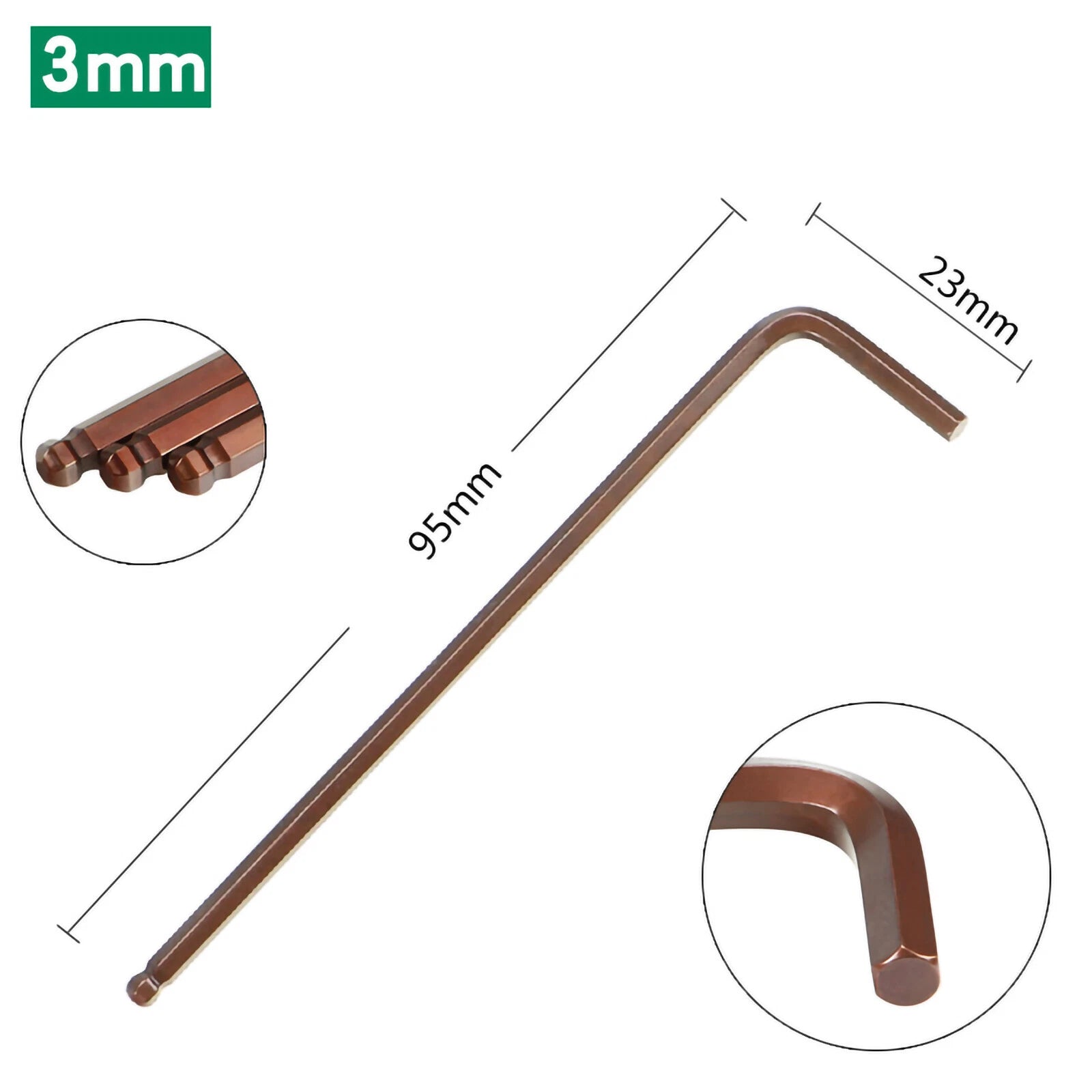 Allen Ball End Hex Key Wrench 1.5mm 2mm 2.5mm 3mm 4mm 5mm 6mm 8mm 10mm 12mm 14mm