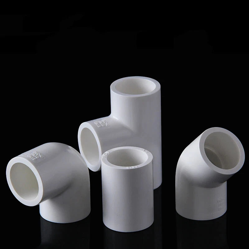 UPVC Water Pipe Fittings Straight 45°90°Elbow Tee Conduit Connector 20 25 32mm