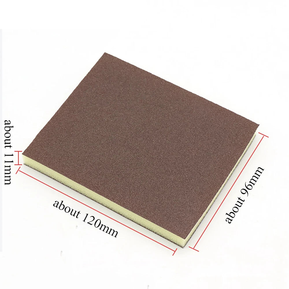Flexible Double‑Sided Sanding Sponge Pads — P80 to P280 Grit Wet & Dry Foam Block for Contoured Surfaces