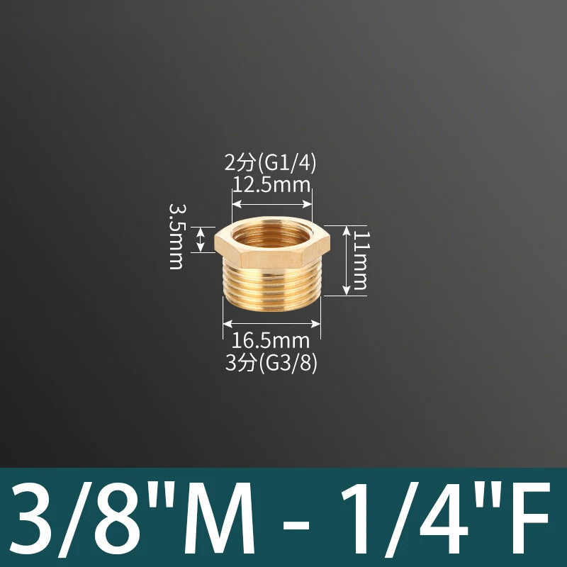 BSP Brass Reducing Hexagon Bush — Male to Female Thread Fittings (1/4" to 1")