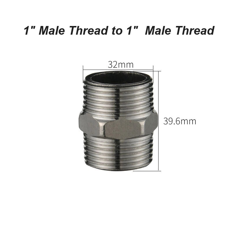 201 Stainless Steel BSP Barrel Nipples — Male Thread Straight & Reducing Pipe Fittings