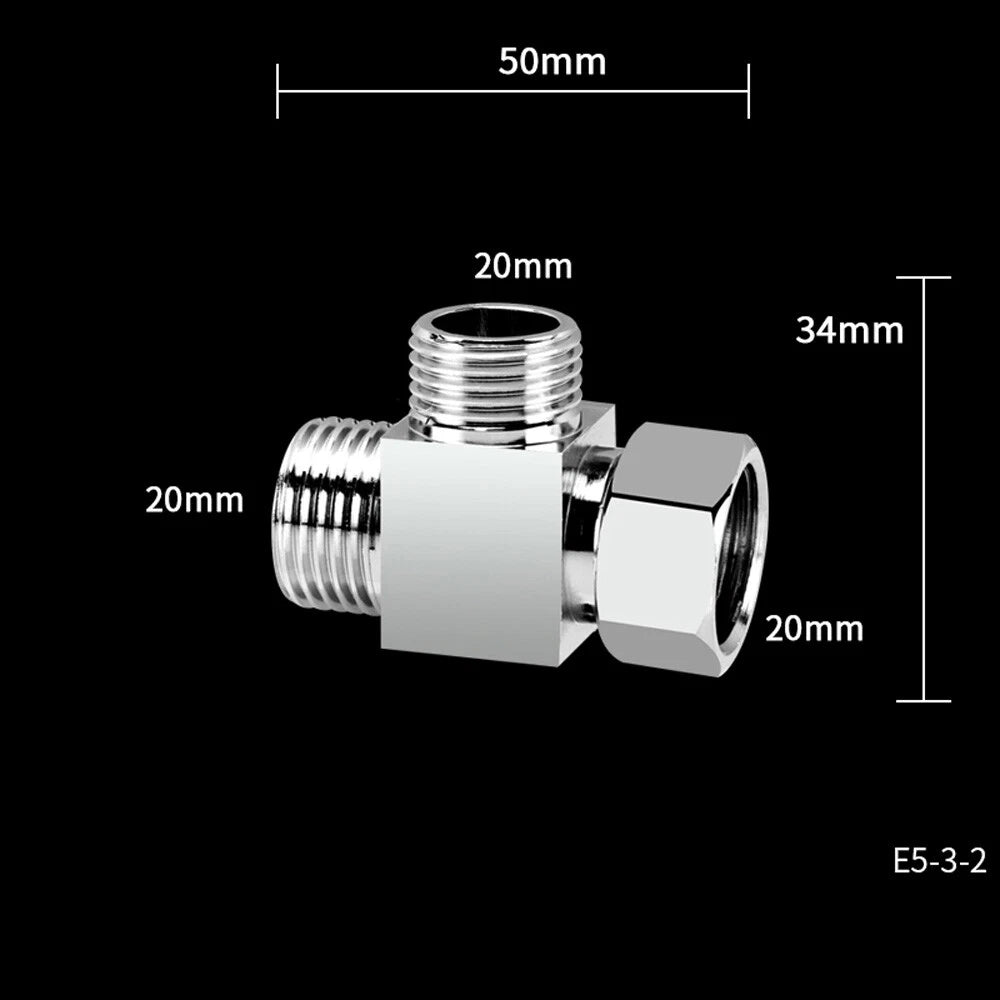1 2" 3 Way Tap Connector Hose Pipe Splitter Adapter Water Outdoor Garden Faucet