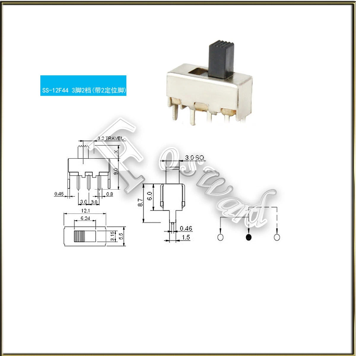 Mini Slide Switch SPDT 2/3-Position — 3/4/6 Pin PCB Micro Toggle Switch