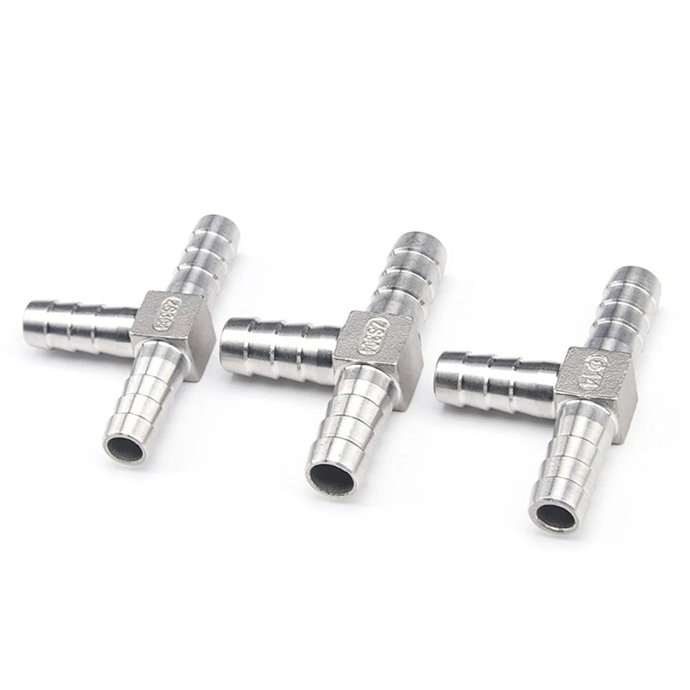 304 Stainless Steel Hose Barb Fittings — Taper Thread x Hose Tail Connectors