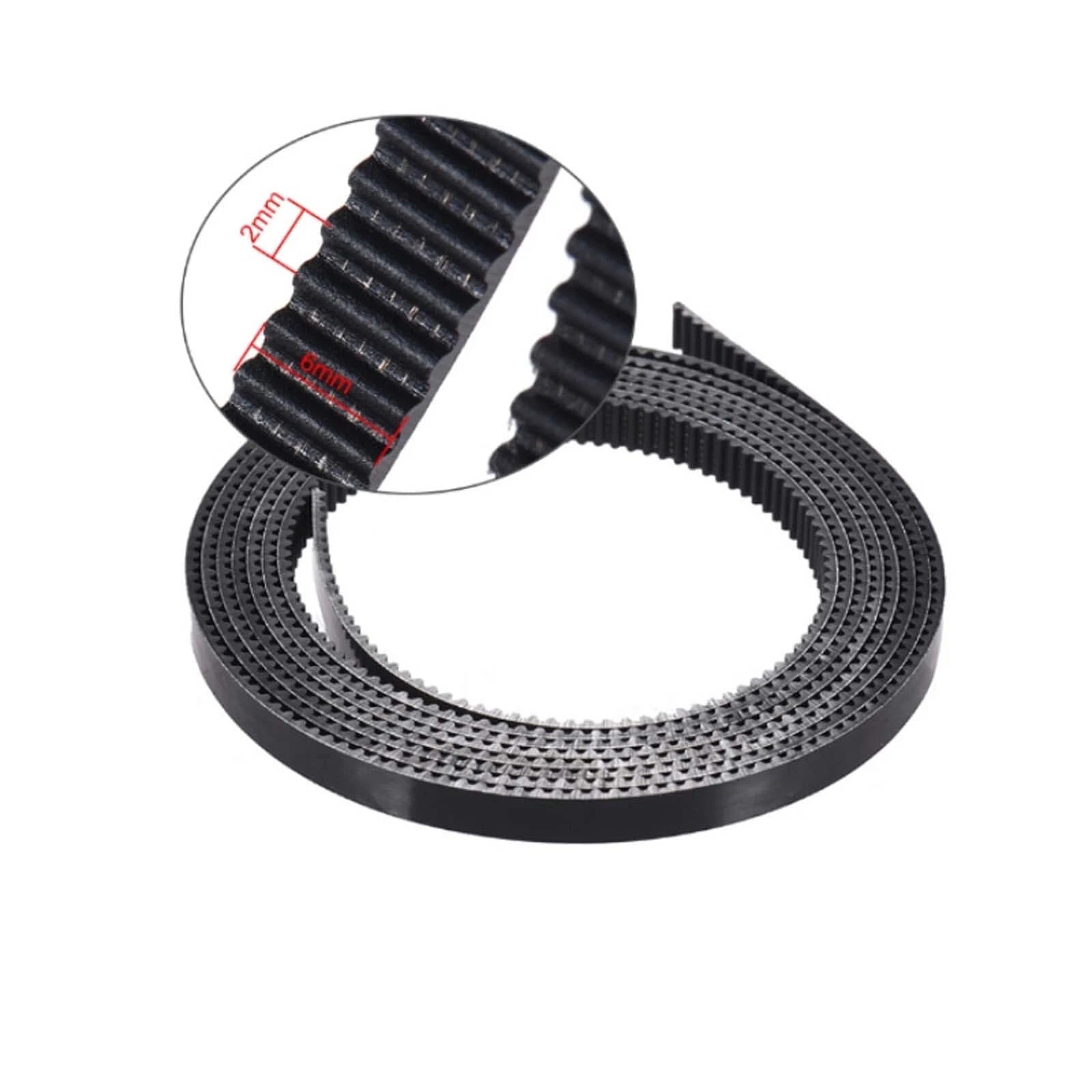 Open Timing Belt — 2GT S2M 3M 5M 8M MXL XL L | 6–30mm Wide, Cut to Length
