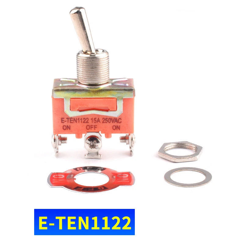 Heavy Duty Toggle Switch 250V ON/OFF — E-TEN Series (2/3/4/6 Pin, Momentary, Waterproof Cover)