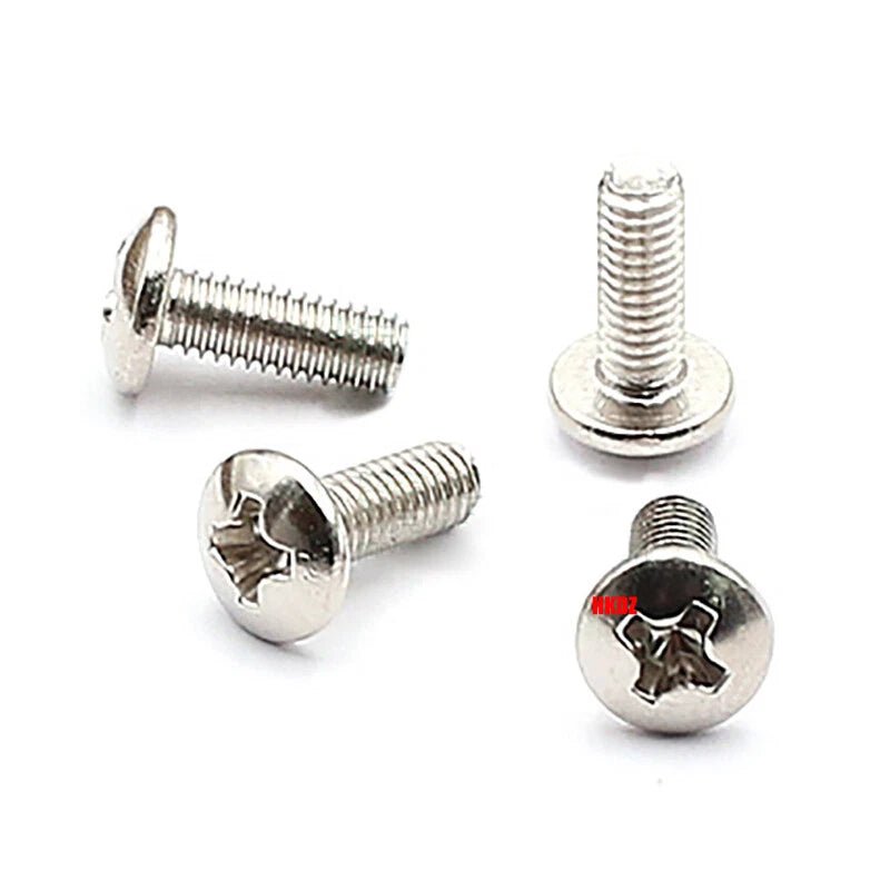 M2.3 M2.5 M3 Phillips Umbrella Head Machine Screws — Large Flat Head Bolts, Multiple Coatings - HomeDIYer