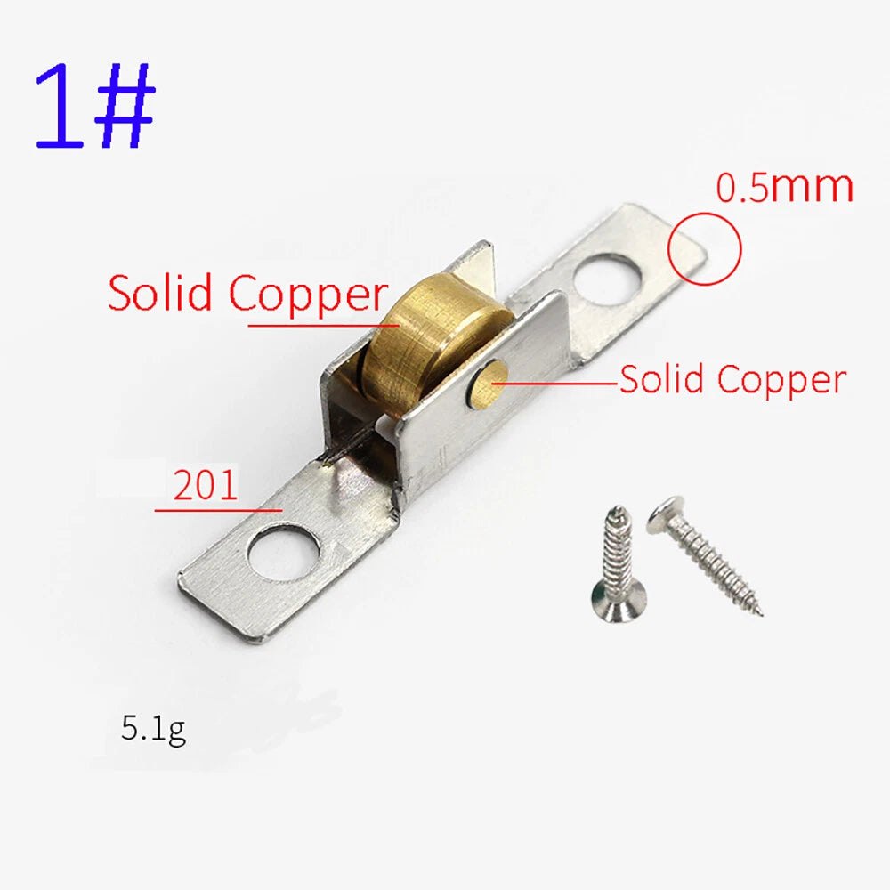 5-7mm Stainless Steel Sash Pulley Sliding Door Roller Runner Wheel Track Pulley