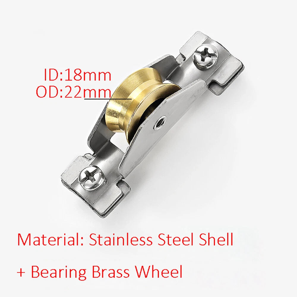 65Type Stainless Steel Sash Pulley Sliding Door Roller Runner Wheel Track Pulley