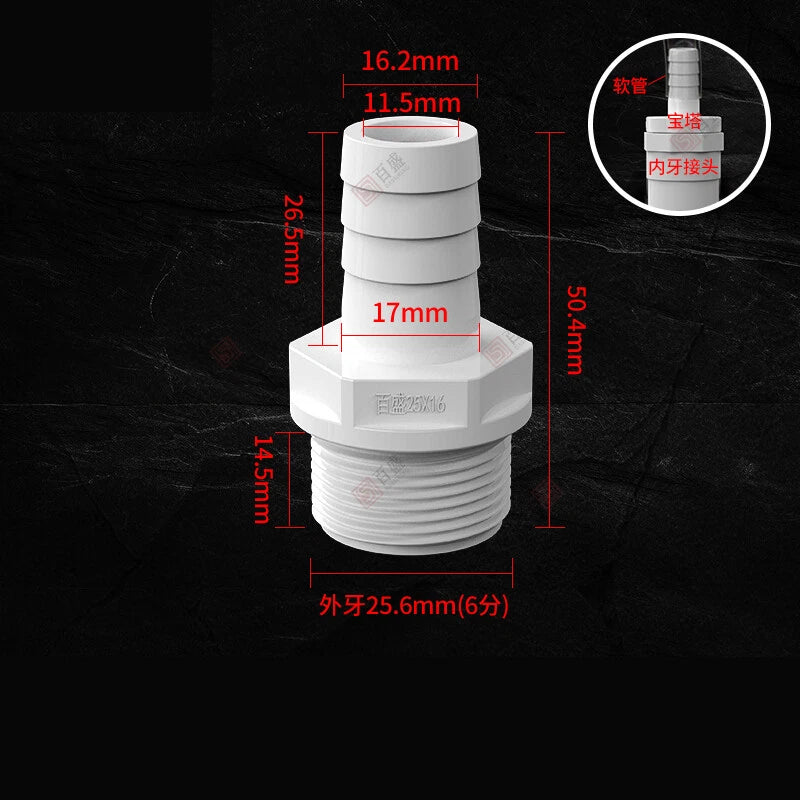 Hosetail Connector Fitting Barbed Male BSP Plastic Pond Pool Hose Pipe Adaptor