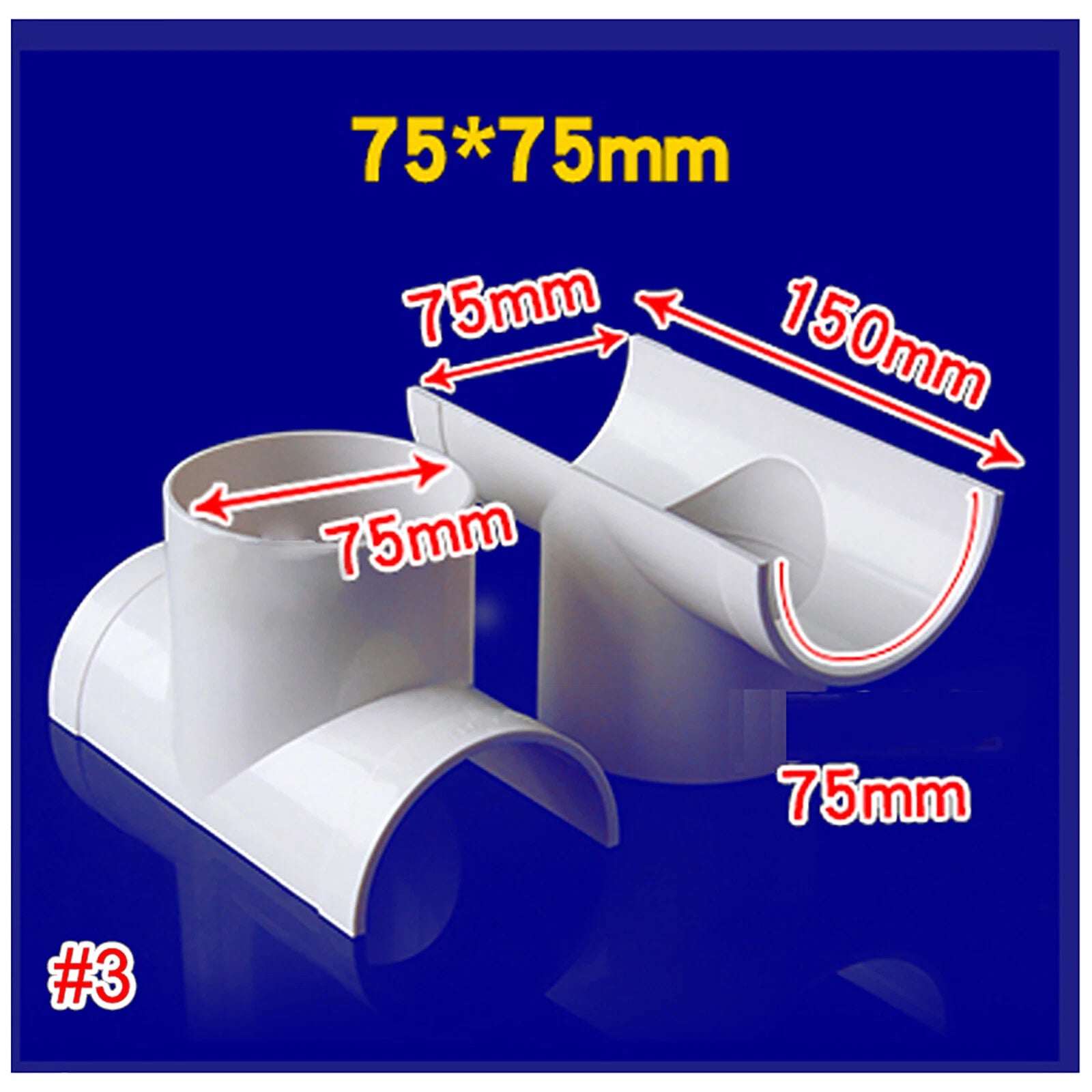 PVC Repair Pipe Fitting Reducing Tee Reducer Drain Pipe Fittings White 50- 110mm