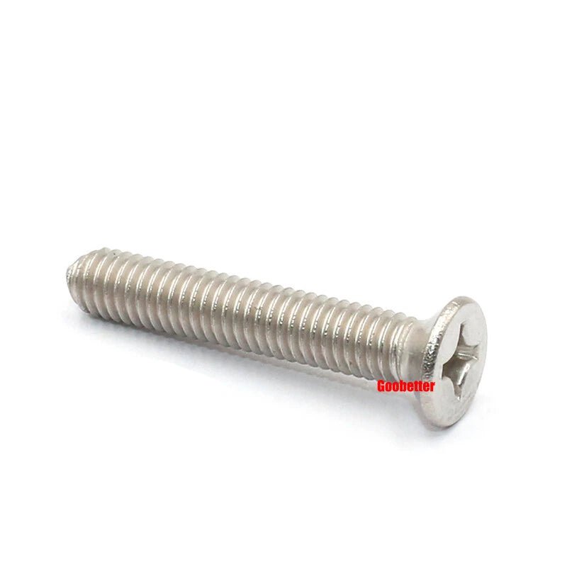 304 Stainless Steel Phillips Flat Head Machine Screws M1–M6 | Countersunk Bolts - HomeDIYer