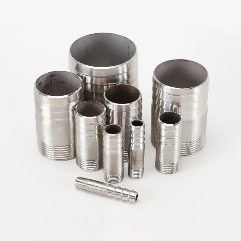 Stainless Steel Hose Barb Tail Fitting — BSP Male Thread Connector Adapter