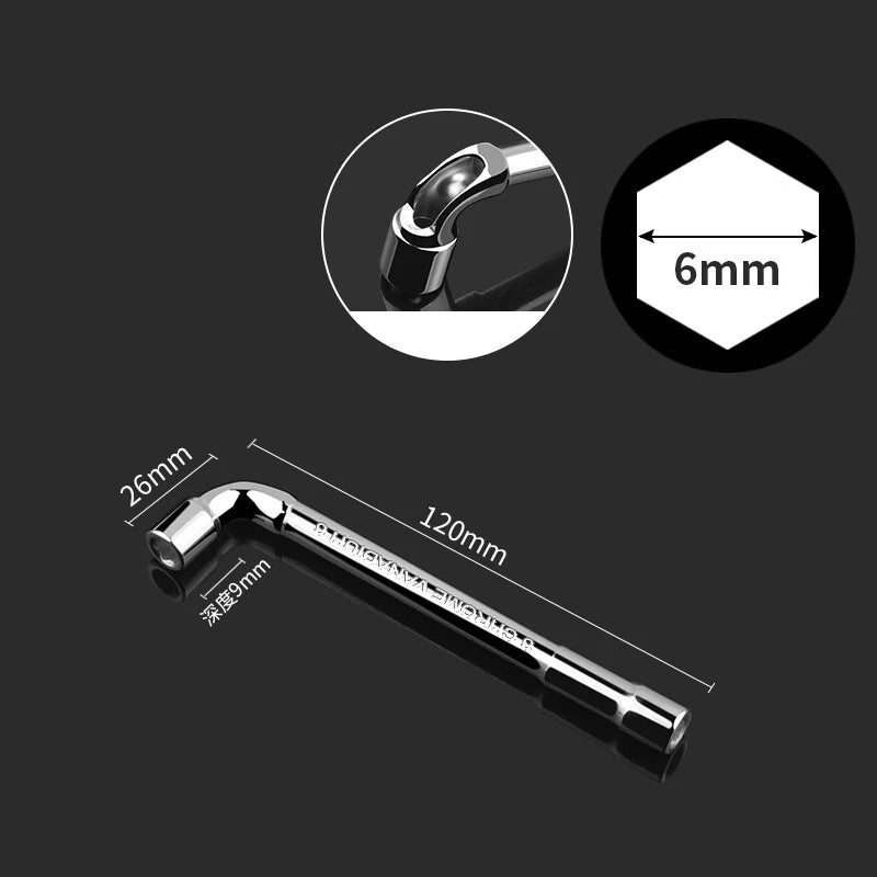 Metric L-Shaped Angled Open Hex Spanners Double Ended Socket Wrench 8mm To 22mm