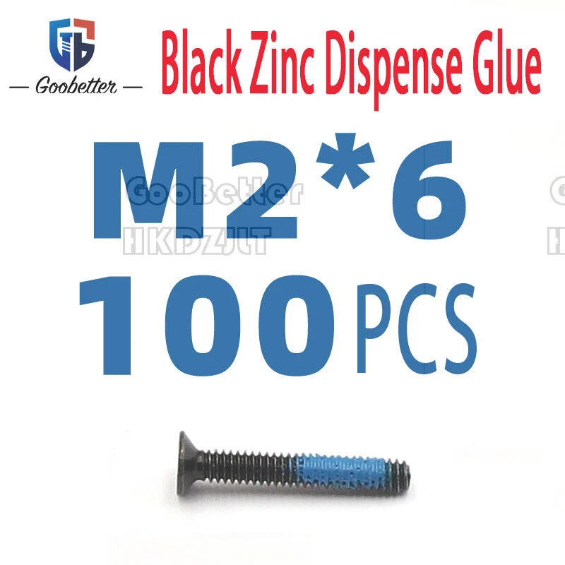 M2 & M3 Countersunk Pozidriv Machine Screws – Carbon Steel, Nickel or Black Zinc (3–22mm Overall Length)