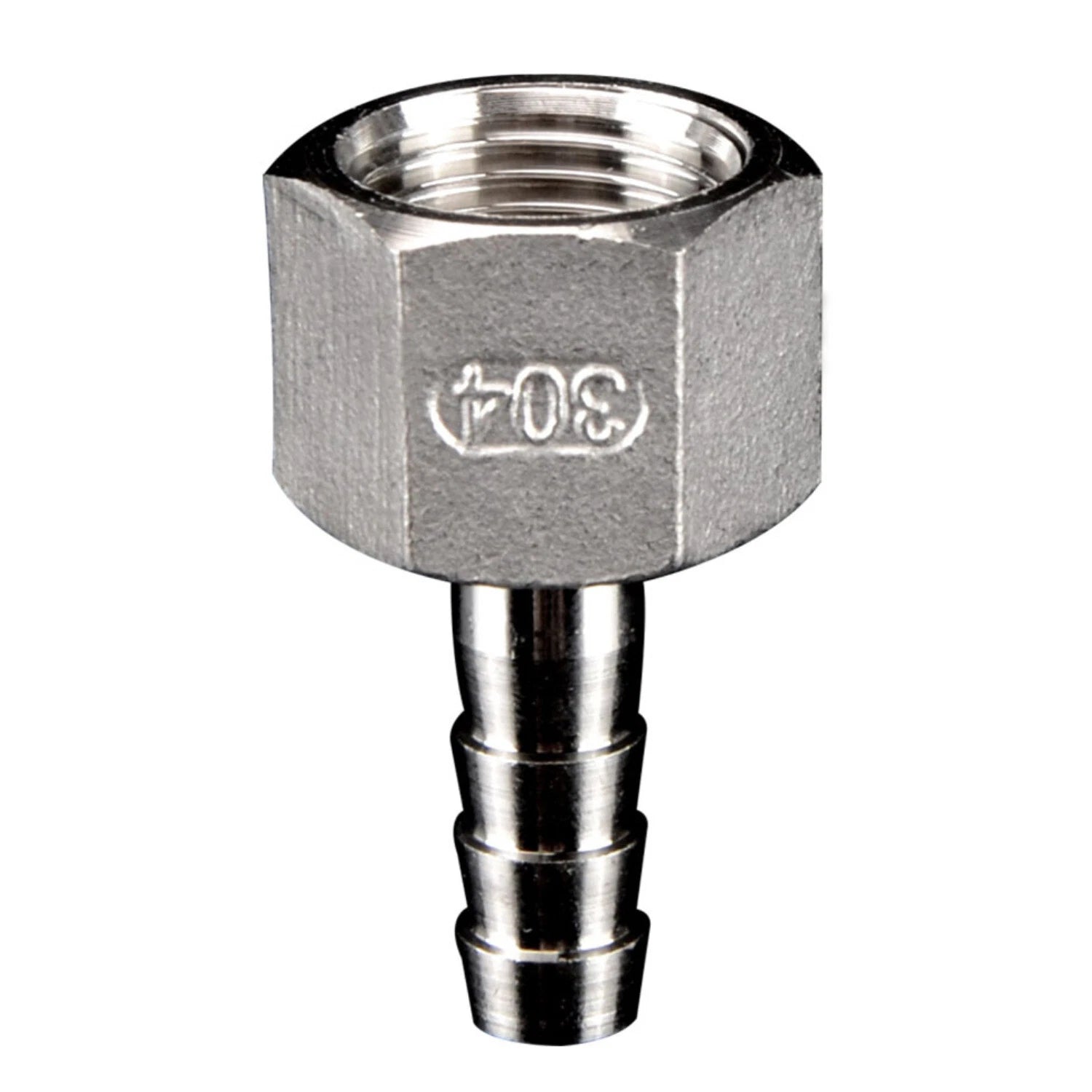 1/4" to 3/4" BSP Stainless Steel Female Fitting x Barb Hose Tail End Connector