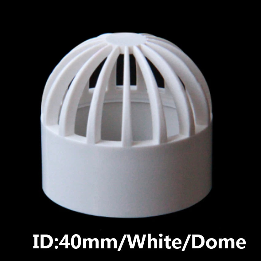 PVC Water Filter Net Cap Pipe Fittings ID 32mm-110mm for Aquarium Fish Tank DIY