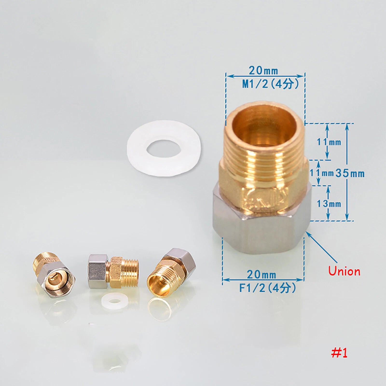 1/2" BSP Brass Pipe Fittings – Elbow, Tee & Union Coupler