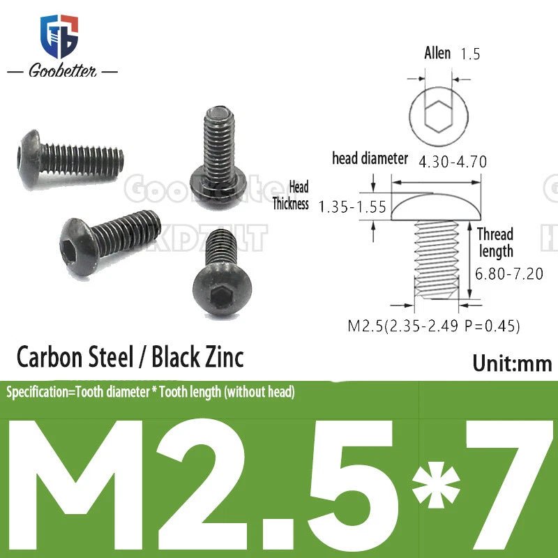 Large Flat Head Machine Screws M2–M6 Allen Torx Slotted Multi - Drive 100pcs - HomeDIYer