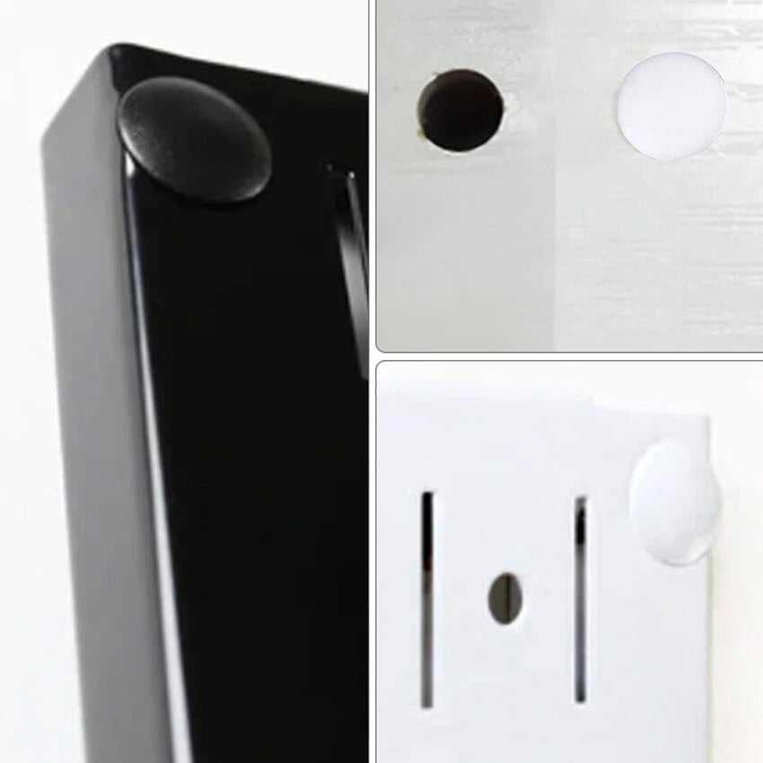 Plastic Screw Hole Cover Caps – For 5mm to 16mm Holes (100-Pack) – Multiple Colors