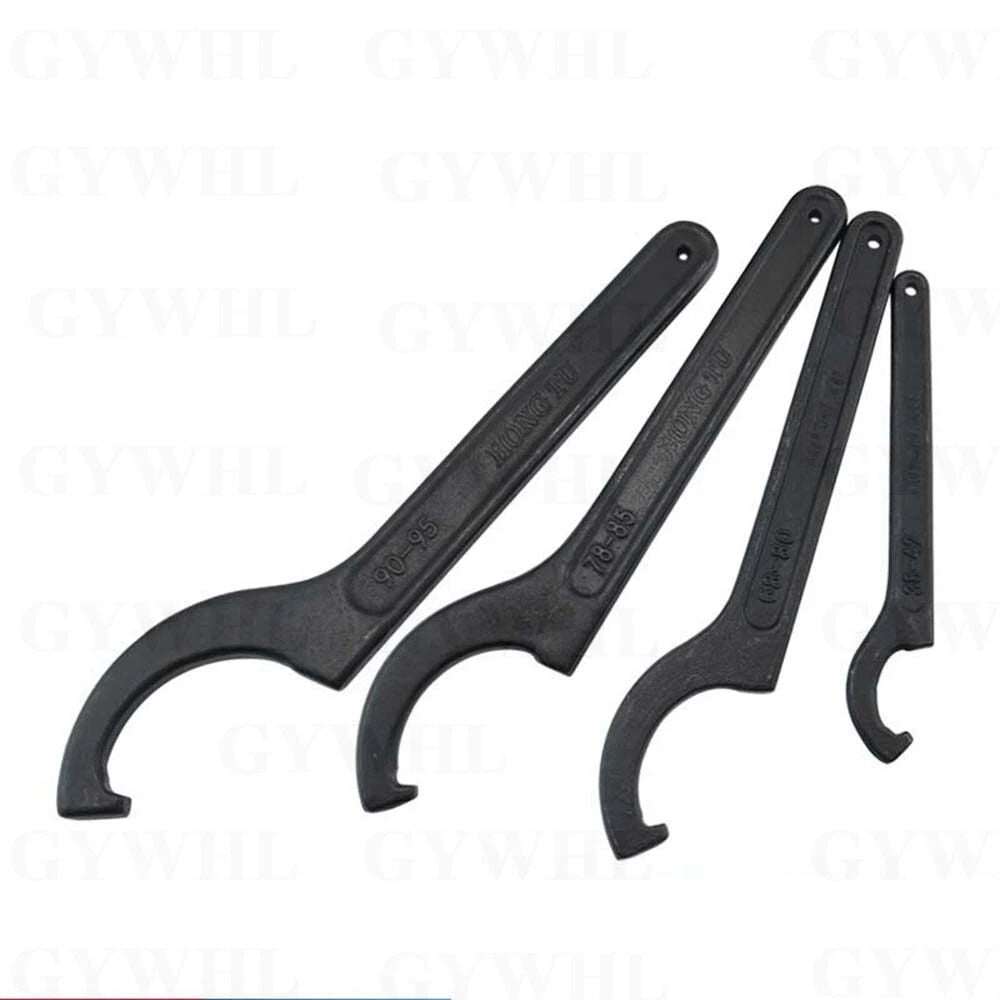 Carbon Steel Crescent Hook Head Round Nut Spanner C Shape Wrench Tool Hand Tool