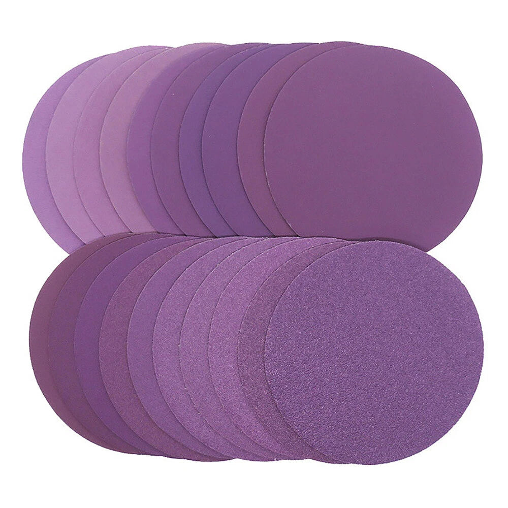 5" 125mm Purple Hook & Loop Sanding Discs 60-10000 Grit | Wet & Dry Sandpaper for Orbital Sanders