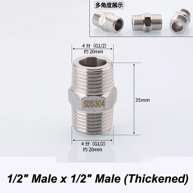 Stainless Steel 90° Elbow BSP Pipe Fittings — Female & Male Reducing Adapters