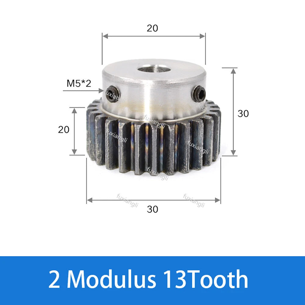 2 Mod 12-40Tooth Spur Gears pitch 6.28mm 45# Steel With Keyway Pinion Motor Gear