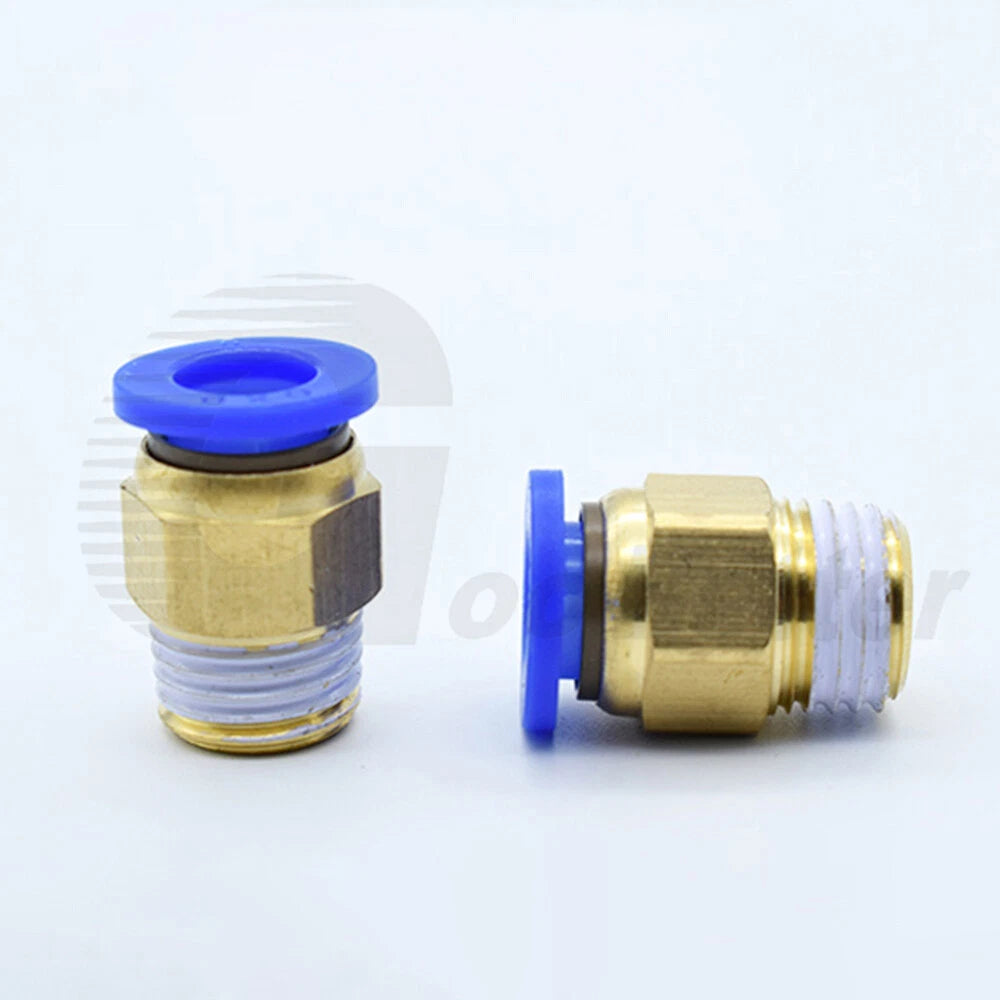 Pneumatic Push Fit Connector Hose Tube Pipe Joiner 4mm–16mm × PT Thread