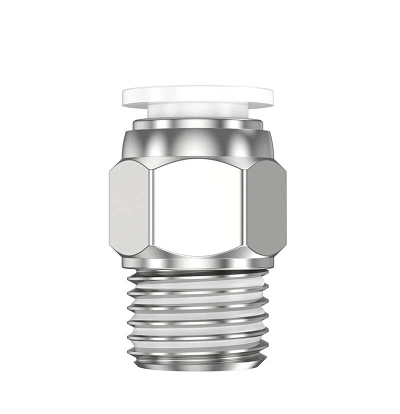 Straight Male Stud Push-to-Connect Pneumatic Fitting for Air & Water Hose