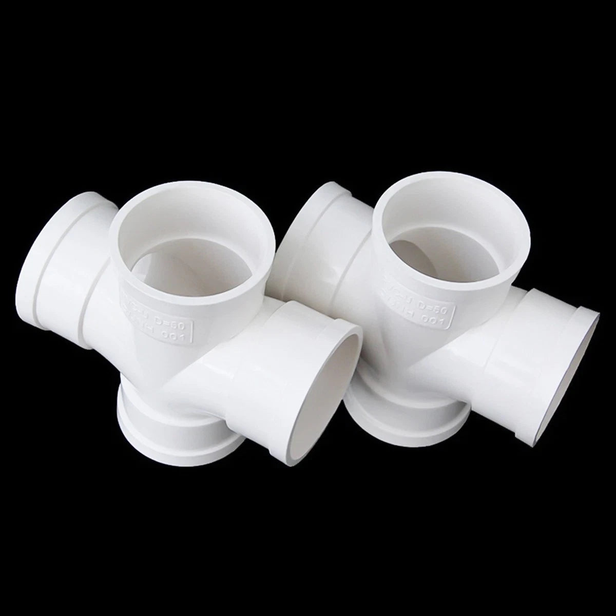 PVC 4-Way Equal Reducer Drainage Pipe Connectors Various Types Tube Fittings