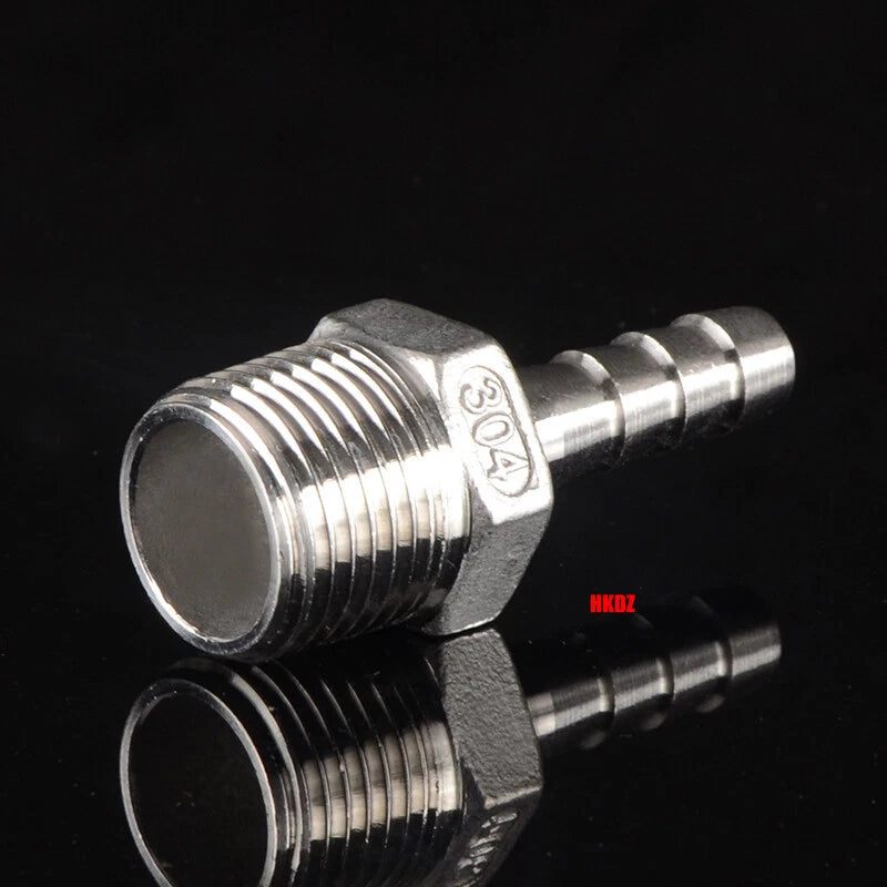 Stainless Steel 304 Barb Hose Tail Connector – 1/2" & 3/4" BSP Male Thread Hose Fittings