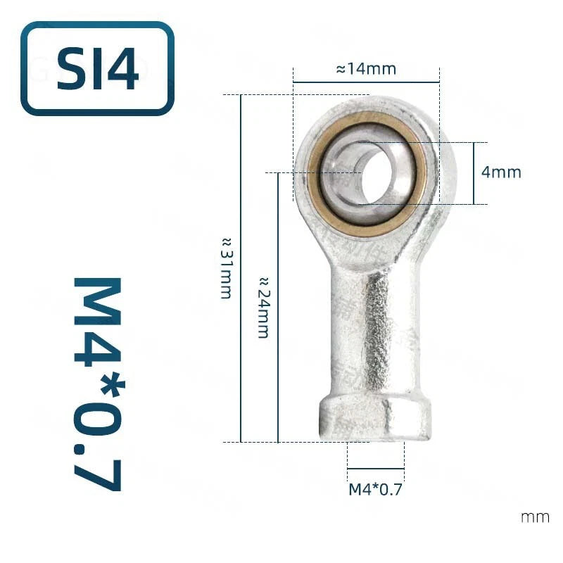 SI Female Series Rod End Bearings M3 M4 M5 M6 M8 M10 - M30 Right-Left Thread